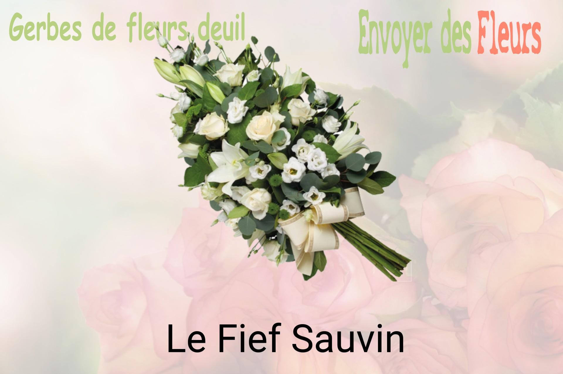 Gerbe de fleurs de deuil livrée à Le Fief-Sauvin